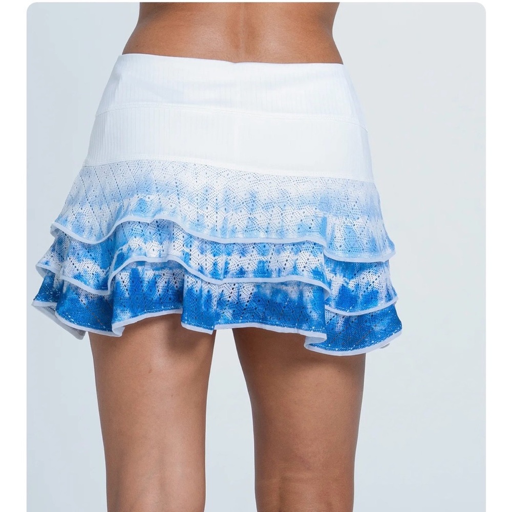 “Lucky in Love”- Tennis Skirt in Ombré Blue Lace